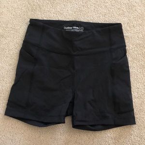 Outdoor Voices OV black spandex shorts, EUC, 3.5 inch inseam